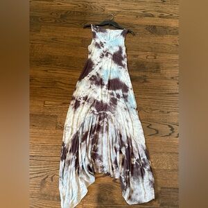 Tie-Dye Maxi dress- Blue and Brown